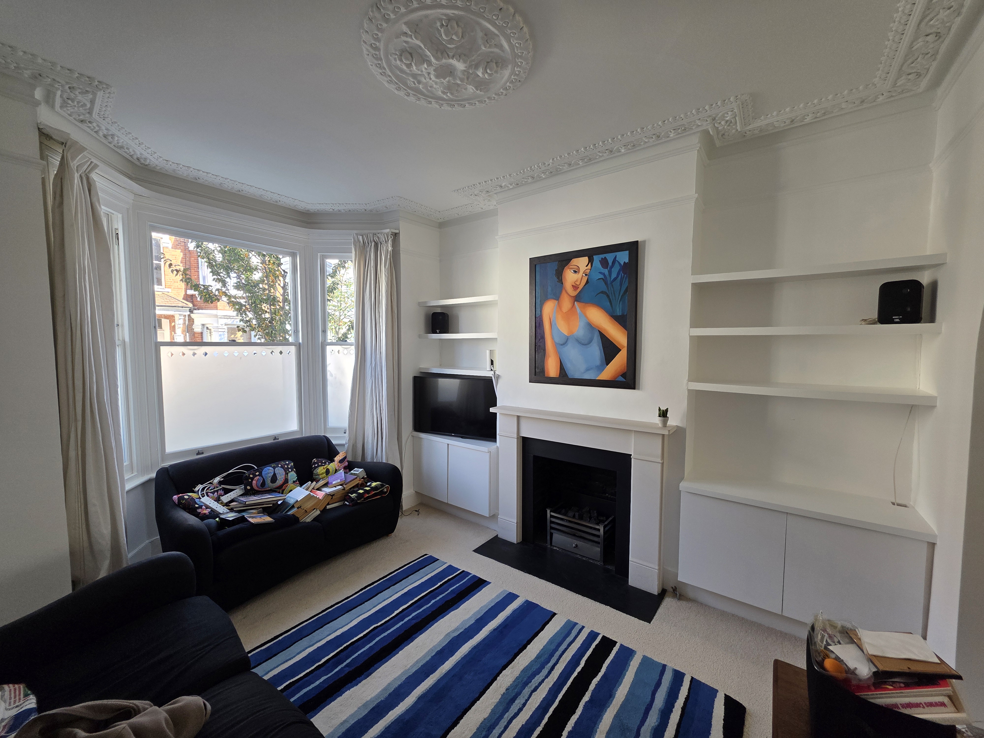 Front Room Repaint with Shelves - View 5